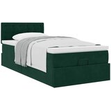  Okvir kreveta s madraca tamnozeleni 80x200cm baršunasti | shoptok.hr