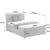 P & B POSTELJA Z VZMETNICO 120 cm x 200 cm , tekstil peščene barve | Shoptok.si