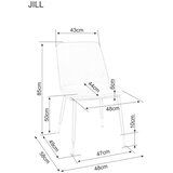  Stolica JILL - Baršun - narančasta | shoptok.hr