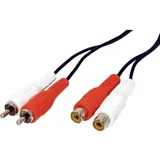 Cinch video priključni kabel [2x muški cinch konektor - 2x ženski cinch konektor] 5.00 m crna