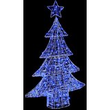 vidaXL Božično drevo med 100 LED Modra 120 cm Akril | Shoptok.si