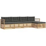  Set vanjskih sofa 5 kom. Bijela i antracit Poliester | shoptok.hr