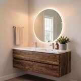 Skye Decor Set kupaonskih ormarića s umivaonikom i ogledalom, 2 komada, smeđa Cijene
