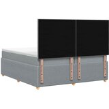  LED okvir za krevet s madracem Svjetlosiva 200 x 200 cm Tkanina | shoptok.hr