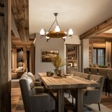  Brilagi - Luster na lancu ROATA 5xE14/40W/230V, prečnik 70 cm, bukovo drvo | Eponuda.com
