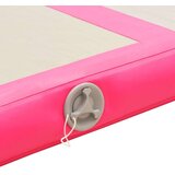  Napihljiva gimnastična podloga s tlačilko 500x100x10 cm roza | Shoptok.si