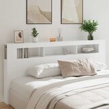  LED uzglavlje bijelo 220x18,5x103,5 cm konstruirano drvo | Eponuda.ba