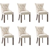The Living Store Jedilni stoli 6 kosov bež blago - Jedilni Stol, (21419558) | Shoptok.si