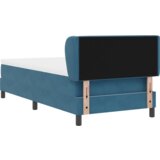 Box Spring Krevet s Madracem Tamnoplavi 100x200 cm Baršun | shoptok.hr