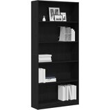  Polica za knjige crni hrast 80x24x176 cm konstruirano drvo | Eponuda.com