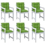  Jastuci za stolice 6 kom prošarano zelena 100x50x7 cm tkanina | shoptok.hr