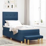  Krevet s opruga kutije s uzglavljem Plava 200 x 90 cm tkanina | shoptok.hr