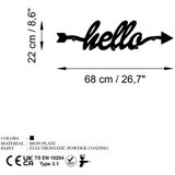 Lessentiel Maison Zidna vješalica Hello, 68x22x2cm, Crna Cijene