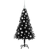vidaXL Božično drevo med 150 LED z stojalom Črna 120 cm PVC | Shoptok.si