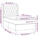 box spring s madracem LED svjetlosivi 80x200 cm tkanina | shoptok.hr