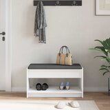  Klupa za hodnik s jastukom s policom Bijeli 83 x 38 x 45 cm | shoptok.hr