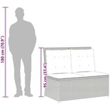 vidaXL Vrtna klop z blazino Siva Poly ratan | Shoptok.si