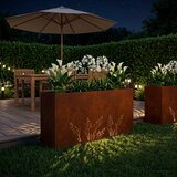  Vrtna saksija Rđa 100 x 20 x 49 cm Otporni čelik | shoptok.hr