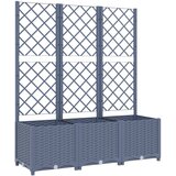 Maison Chic Cvetlično korito - Cvetlični Lonec z oporno mrežo temno sivo 120x40x136 cm PP, (21789615) | Shoptok.si