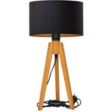  Stona lampa ALBA 1xE27/15W/230V crna/zlatna/hrast | Eponuda.com