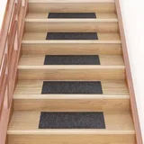 samoljepljivi otirači za stepenice 15 kom 60 x 25 cm sivi
