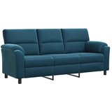  Set sofe 2 pcs Plava Baršun - Plava 2-sjedalo (120 cm) + 3-sjedalo | shoptok.hr