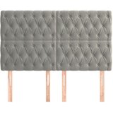  Uzglavlje svijetlosivo 144x7x118/128 cm baršunasto | Eponuda.com