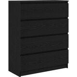 vidaXL Komoda črni hrast 80x35x99 cm inženirski les | Shoptok.si