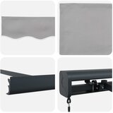  Povlačivi tende Svjetlosiva 300 x 250 cm Platno i Aluminij | Shoptok.si