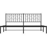  Metalni okvir za krevet s uzglavljem crni 183x213 cm | shoptok.hr