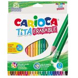 Carioca Tita 24-delni komplet barvnih svinčnikov z radirko na vrhu - | Shoptok.si
