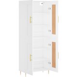  Visoka komoda bijela 69,5x34x180 cm konstruirano drvo Slike