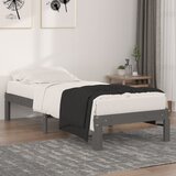 vidaXL posteljni okvir siv iz trdnega lesa 75x190 cm 2FT6 Cene