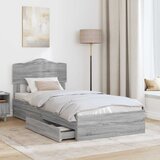 Krevet s od storage Siva Sonoma 70 x 190 cm Konstruirano drvo | Eponuda.com