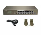 stikalo 100M 18-port 16x PoE 1xSFP 2xGiga rack / namizni TEF1118P-16-150W
