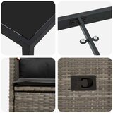  Vrtni set za objed 7 kom. Siva poliratan | shoptok.hr