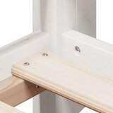 vidaXL Krevet na kat s ljestvama i krovom bijeli 80x200 cm od borovine | shoptok.hr