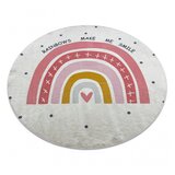 RugsX BAMBINO 47810 krog pralna preproga Mavrica, pike za otroke protizdrsna - belo / roza cercle 80 cm, (5000175544) | Shoptok.si