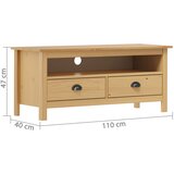TV ormarić Hill boja meda 110 x 40 x 47 cm od masivne borovine | Eponuda.ba