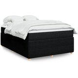 vidaXL Box spring postelja z vzmetnico črna 140x200 cm blago | Shoptok.si