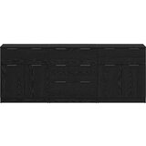 vidaXL Strani šal 3 pcs Črni hrast 60 x 30 x 70 cm Konstruiran les | Shoptok.si