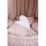 Dekorativna blazina Boho s čipko - Pudrasto rožnata | Shoptok.si