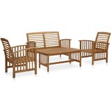 Maison Chic Seti vrtnega pohištva - Vrtna garnitura - Vrtni pohištvo set 4-delna trden akacijev les, (21811076) | Shoptok.si