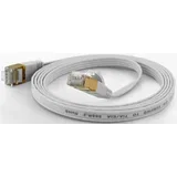Wantec FTP-Patchkabel Cat.6A, belo, 1,0m, RJ45, 1,6x6,5mm, 7005 ws 1,0m, (20786810)