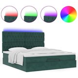  Otomanski posteljni okvir z vzmetnicami zelen 180x200cm žamet, (21653438) | Shoptok.si