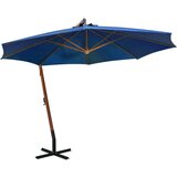  Viseč senčnik z drogom sinje moder 3,5x2,9 m trden les jelke | Shoptok.si