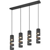 Trio Leuchten Moderne hanglamp zwart 4-lichts - Stream | Shoptok.si