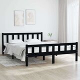  Za krevet od masivnog drva crni 120 x 200 cm Cijene