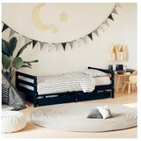 vidaXL Okvir za dječji krevet s ladicama crni 80 x 160 cm od borovine Cijene