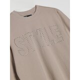 Sinsay Pamučna majica s natpisom od cirkona | shoptok.hr